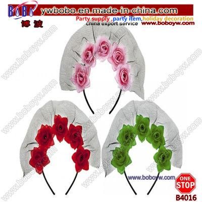 Halloween Headband Floral Rose Flower Veil Hairband Cosplay Party Goods Yiwu Promotional Products Services (B4016)