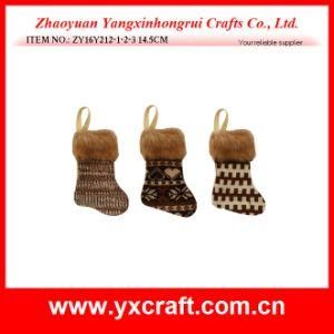 Christmas Decoration (ZY16Y212-1-2-3 14.5CM) Christmas Fur Sock