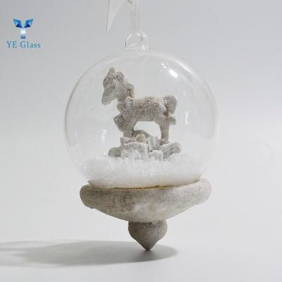 Wholesale Round Decorative Hanging Ball Clear Glass Christmas Balls