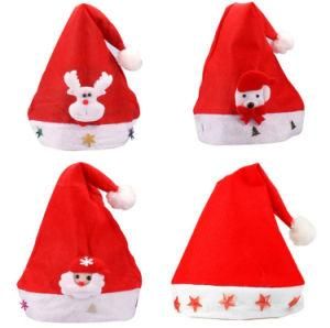 OEM 2020 Year LED Light Christmas Santa Claus Hat for Decoration