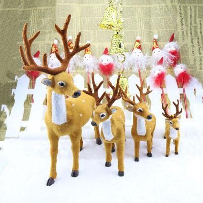 Christmas Hanging Ornament Decoration Xmas Elk Plush Simulation Model Deer