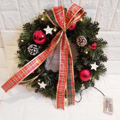 with Baubles Decoration LED Lighting 30cm Dia Christmas Wreath