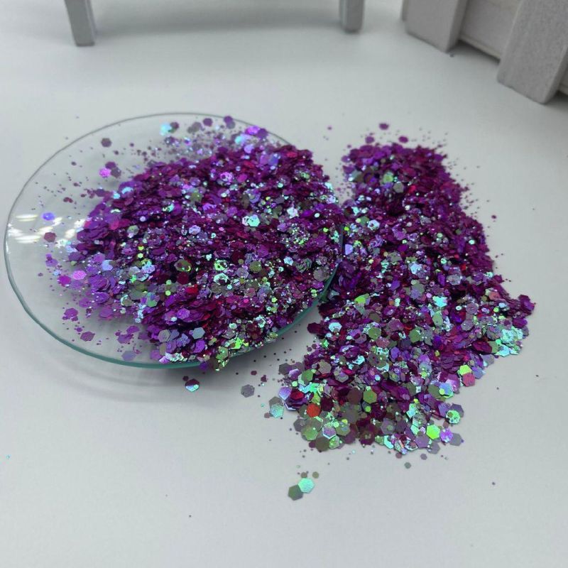 Chameleon Chunky Glitter Holographic Craft Glitter for Resin Art Crafts Cosmetic Glitter