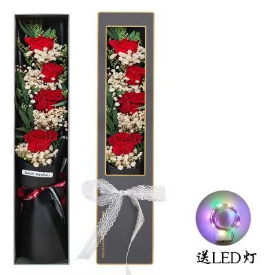 Preserved Rose Bouquet in Box Creative Gifts for Friend or Women and Family on Valentine&prime;s Day, christmas, Birthday