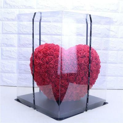 2021 Valentine&prime;s Day Gift PE Preserved Rose Heart Foam Heart Rose