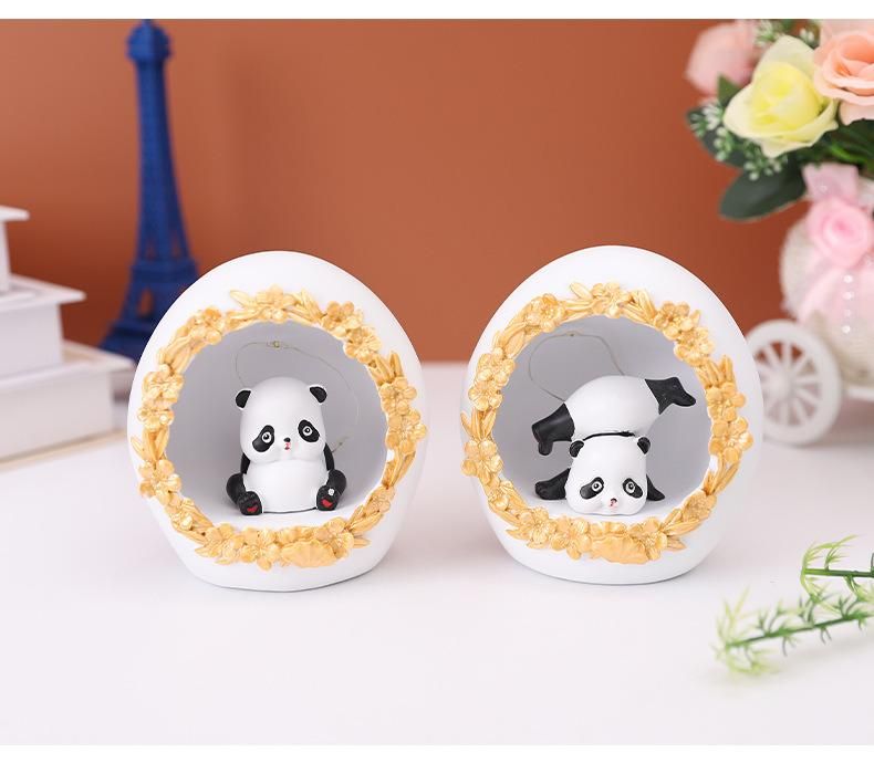 Wholesale Glowing Panda Animal Cute Night Light Resin Crafts
