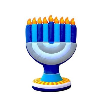 Happy Hanukkah Menorah Inflatable Decorations Outdoor Yard Use