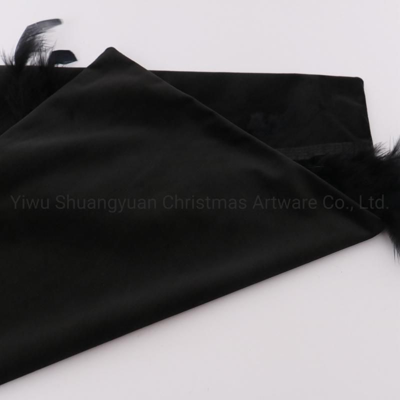 New Design Christmas Bolster Pillow with Feather for Holiday Wedding Party Home Decoration Hook Ornament Craft Gifts