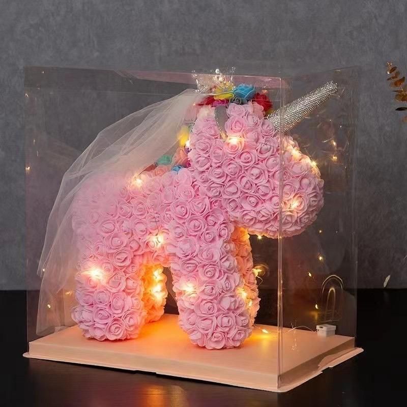 Luxery Gift Rose Unicorn with Gift Box and Ribbon