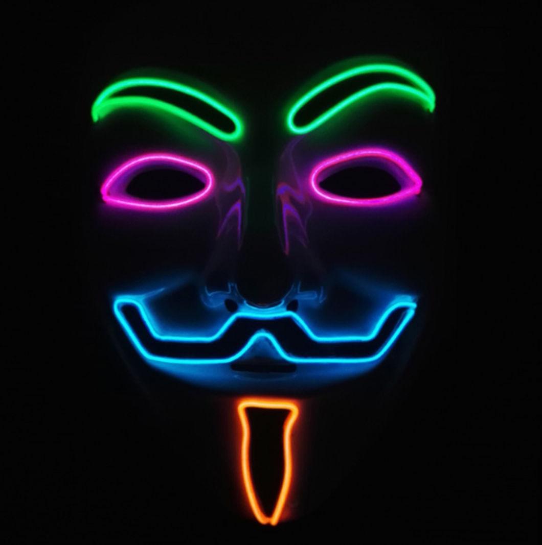 Four Colors V for Vendetta Halloween Rave Mask