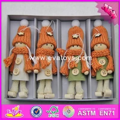 2017 New Products Christmas Wearing Warming Wooden Doll Bodies W02A247