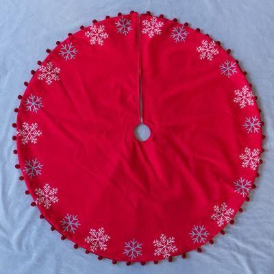 Red Color 120cm Size Terylene Material Suitable for 210cm Xmas Tree Skirt