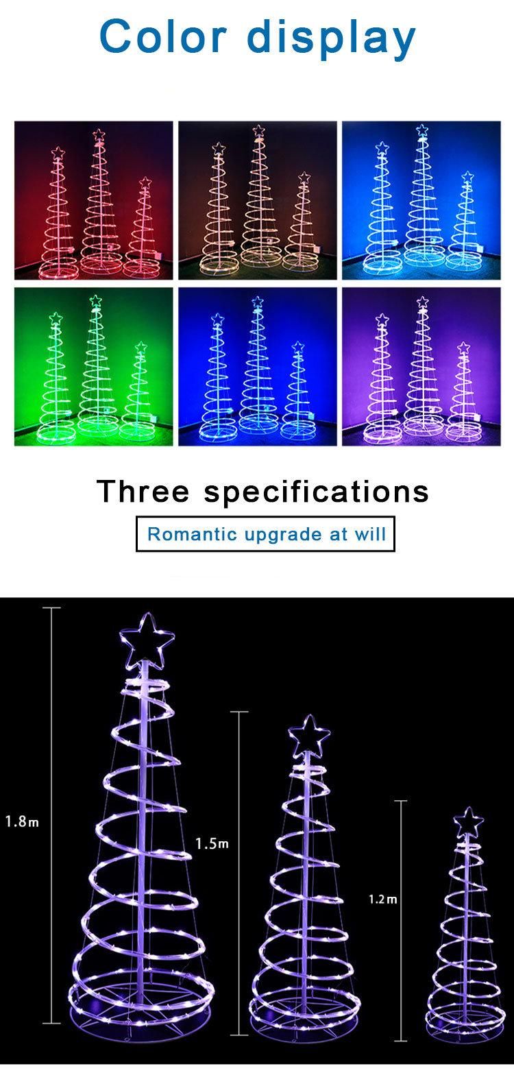 Waterproof spiral Christmas Tree Decorationlight