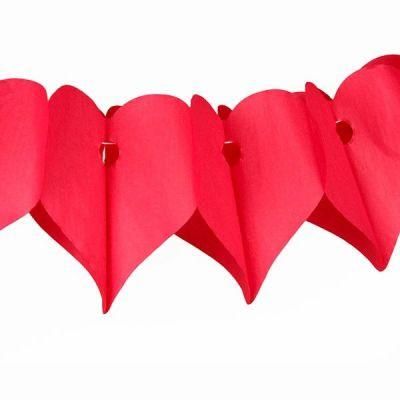 Red Heart Tissue Garland Party Decoration Supplies