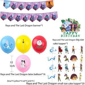Dragon Hunting Legend Theme Balloons Birthday Party Banner Cake Topper