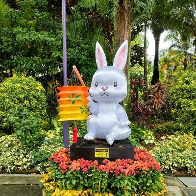 Garden Park MID-Autumn Decoration Moon Rabbit Animal Lanterns for Sale