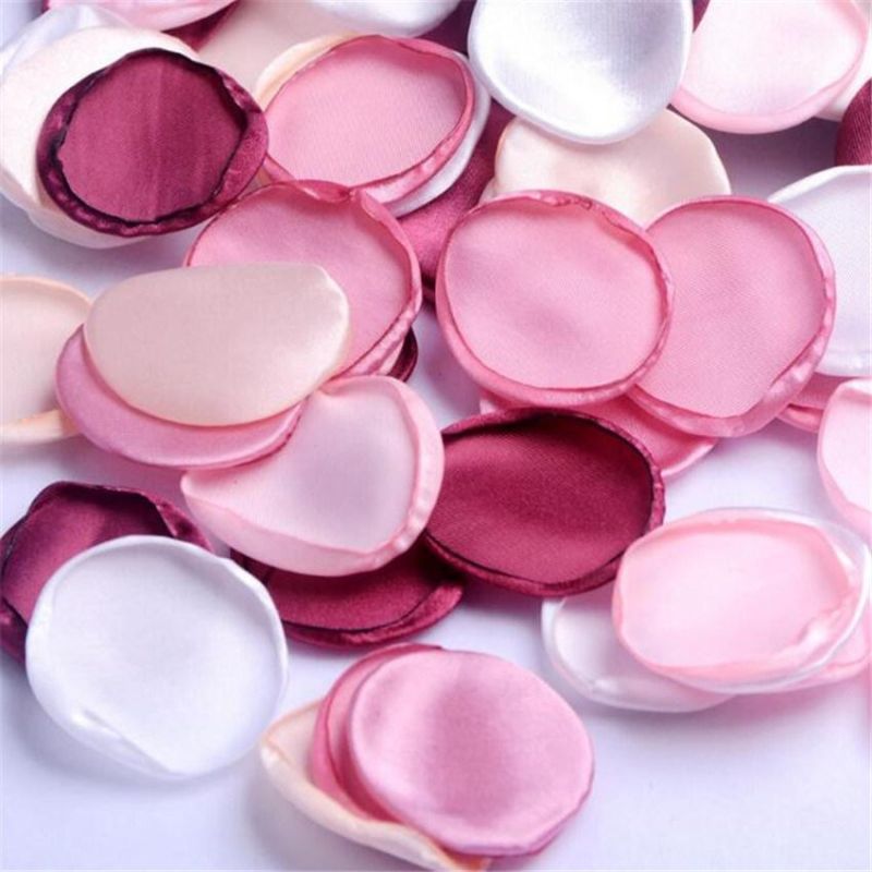 Silk Satin Rose Petals for Weddings Burgundy Rose Decorations