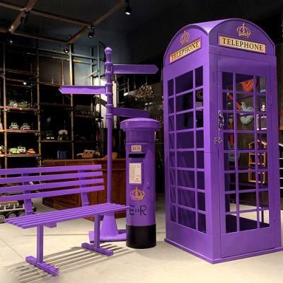 Wholesale Customized Metal Red Classic London Phone Booth for Sale
