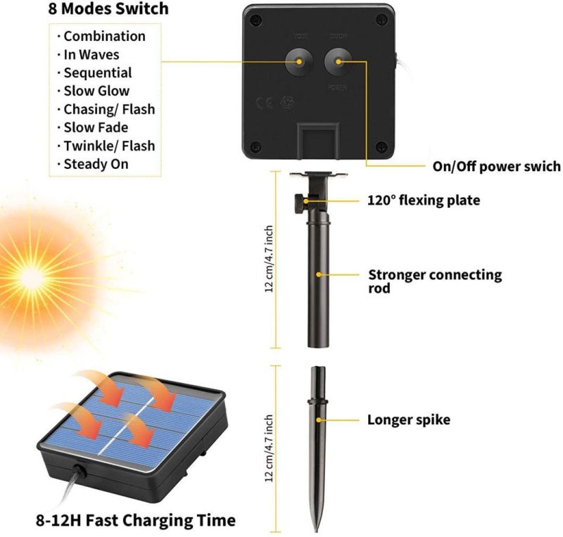 10m 20m 30m LED Solar Lamp Outdoor LED String Lights