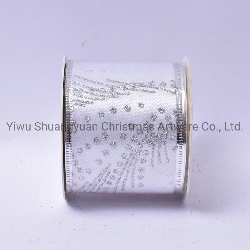 Christmas Ribbon Decor for Holiday Wedding Party Decoration Supplies Hook Ornament Craft Gifts