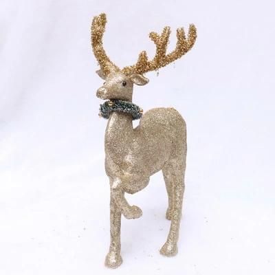 New Design Artificial Deer with Glitter Decorated