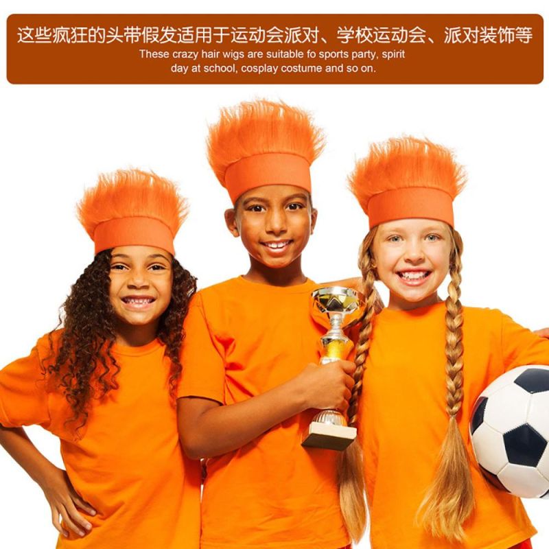 Wig Headband Football Fans Crazy Hair with Spirit Party Wig