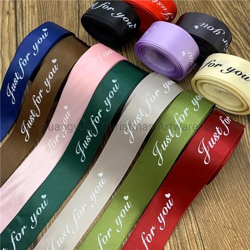 fashion Colourful Satin Ribbon for Weeding Christmas Party Gift Baking Packing Bow Card Decoration