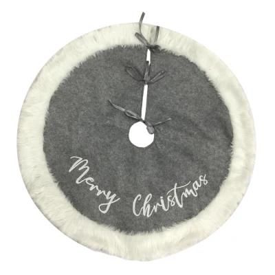 Xmas Tree Decorations White Christmas Tree Skirt Faux Fur Plush 38 Inches Tree Skirt