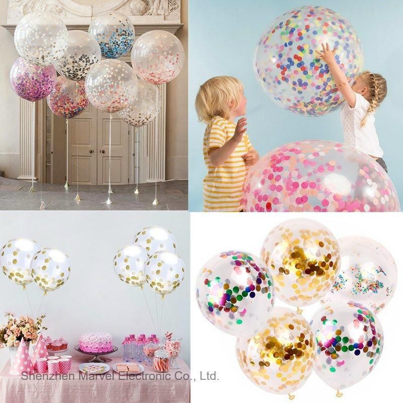 Wedding Decoration 12inch Rose Gold Confetti Balloons for Party/Birthday