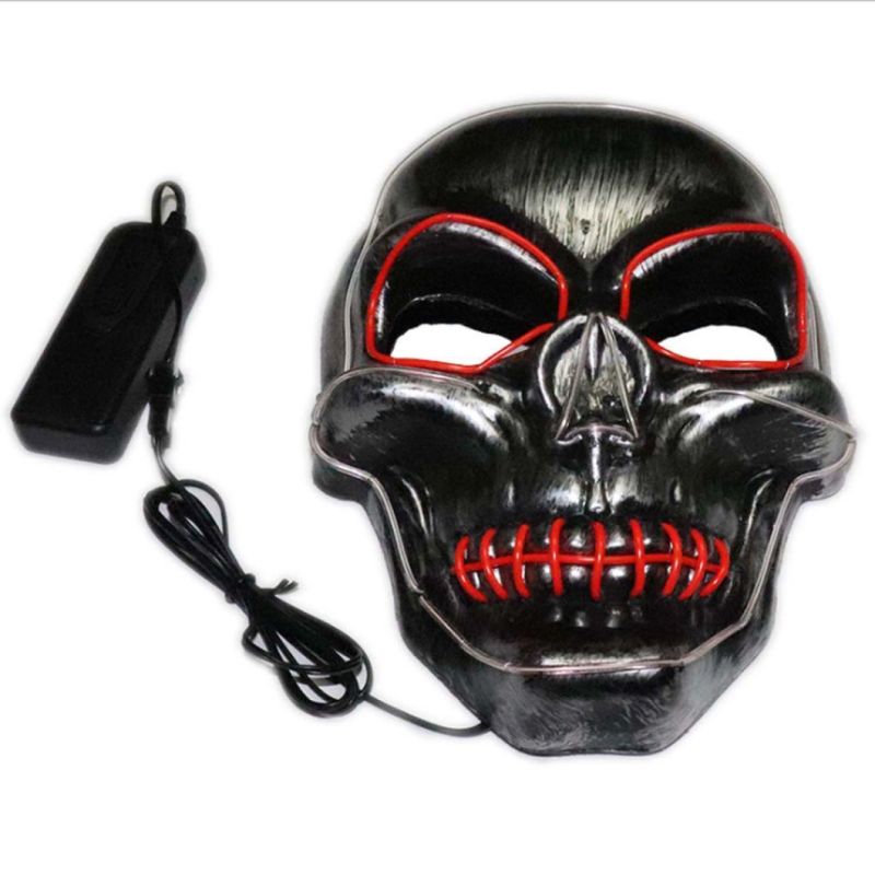 Neon Nightlife Men′s Light up Scary Death Skull Mask