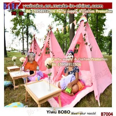 Birthday Party Indoor and Outdoor Children Playing Teepee Tent Cotton Fabric Indian Folding Kids Canvas Tent (B7004)