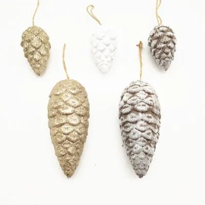 Festival Popular Xmas Party Hanging Ornaments Wooden Pendant Christmas Tree Pine Cones