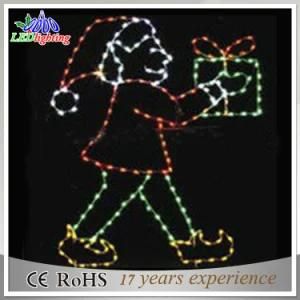 2017 Holiday 2D Santa Claus Gift Slide Decorative LED Christmas Motif Light