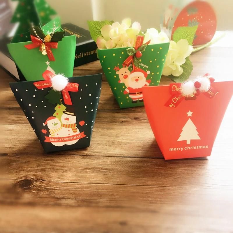 Ready to Ship Christmas Gift Boxes with Bow Party Favor Goody Boxes