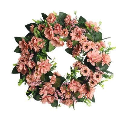 European-Style Artificial Rose Garland Door Decorative Flower Indoor Decoration Wall Hanging Wedding Welcome Decoration Home Silk Garland