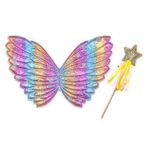 Halloween Cosplay Costume for Kids Girls Fairy Wand Angel Wings