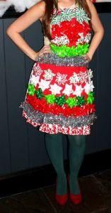Christmas Printed Beautiful Red Ribbon Star Bow