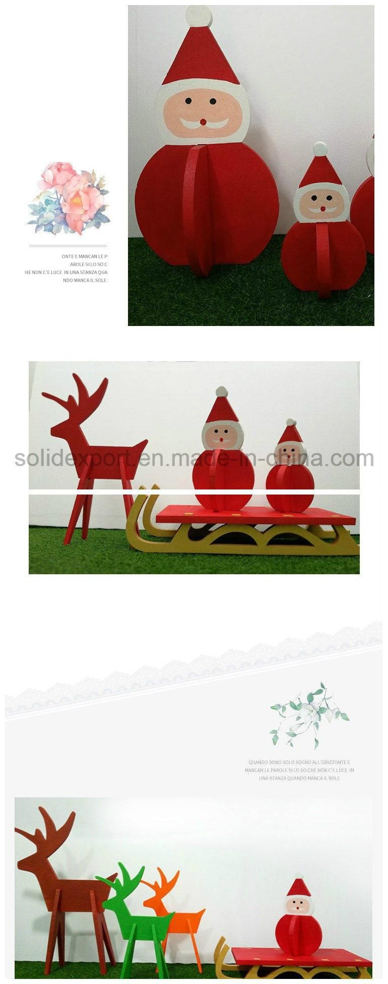 Christmas Shop Window Decoration Santa Claus Sleigh Display Props