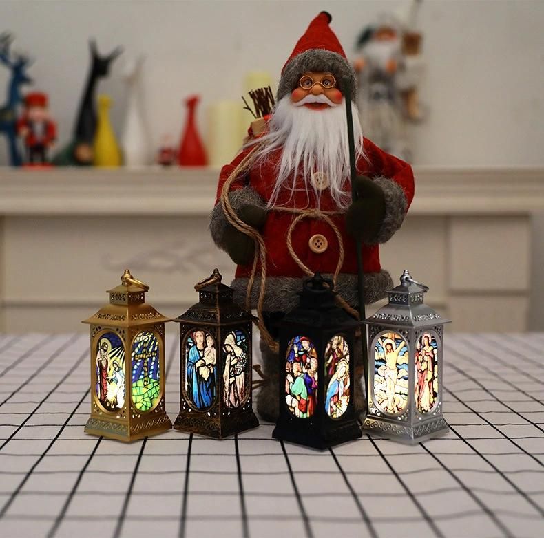 Christmas LED Lantern S Wind Light Desktop Ornament Wind Lamp Pendant Decor Christmas Decor Supplies