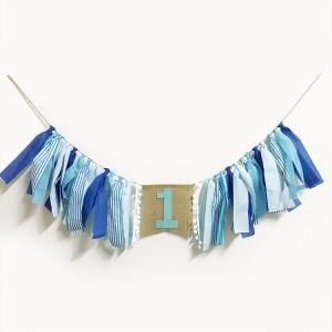 1st Birthday High Chair Banner Party Decorations Fabric Garland