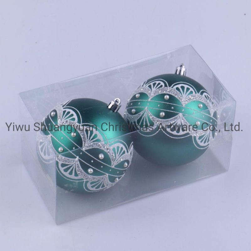 Hotsale Plastic Hand Painted Christmas Balls Christmas Pattern Ball