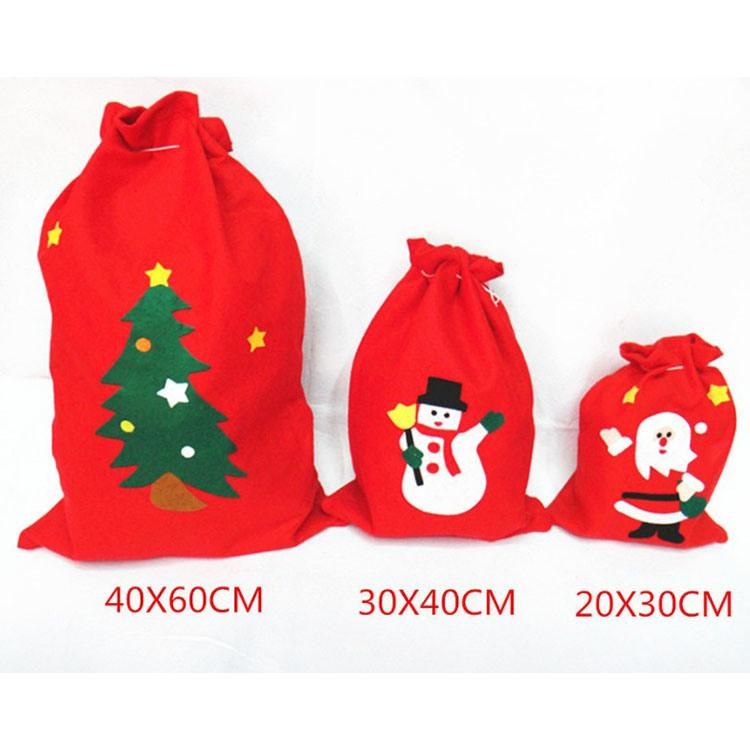 2019 Christmas Decorations Santa Sack Drawstring Christmas Bag Wholesale Gift Christmas Bag