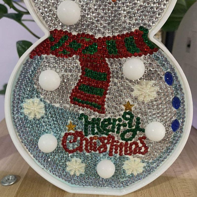 DIY Christmas Tree Snowman Painting