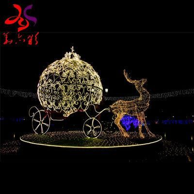 2021 Latest Design Christmas Decoration Christmas Reindeer 3D Motif Lights