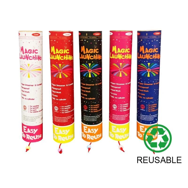 Magic Launching-Confetti Streamer for Party and Festival, Flameproof Quality