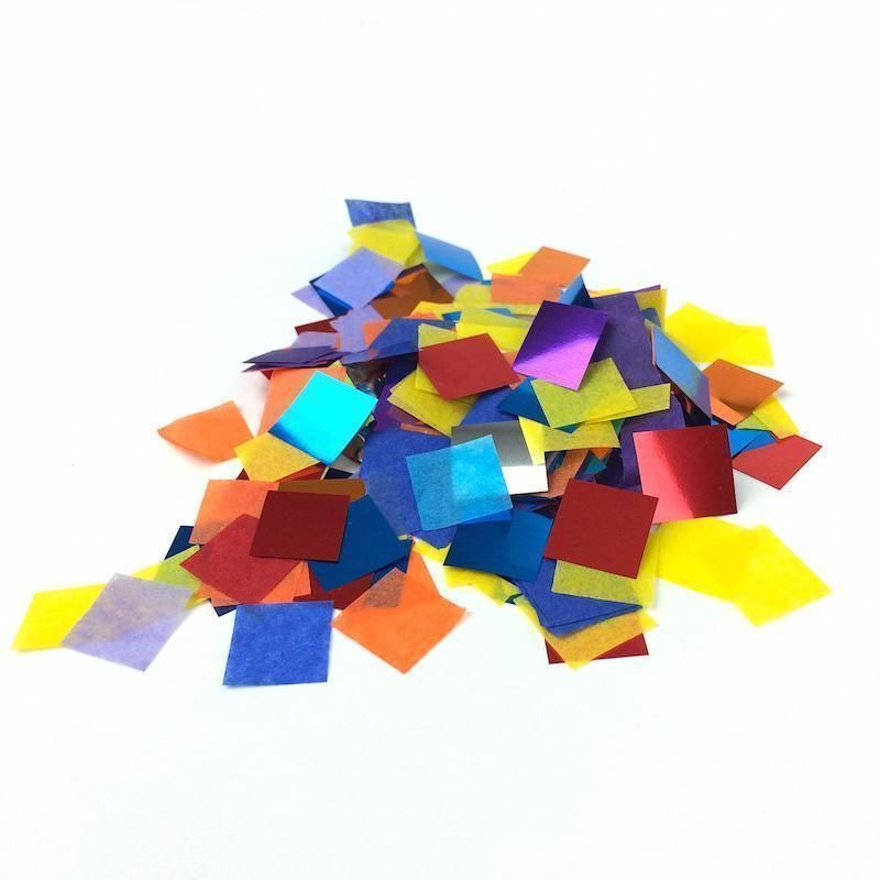 Color Customized 2*2cm Square Tissue Confetti Paper for Pary and Concert
