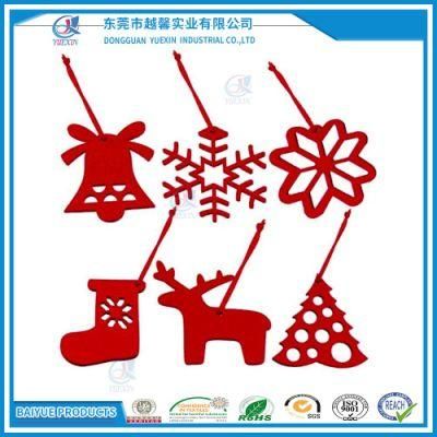 Red Snowflakes Felt for Christmas Tree Decoration Ornaments