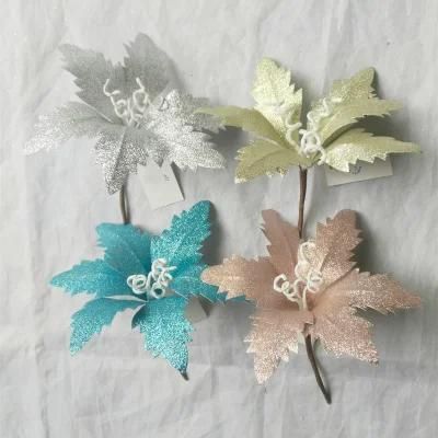 Wholesale Artificial Silk Flowers Picks for Christmas Decoration Ornaments
