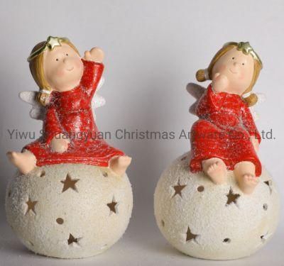 Christmas Ceramic with Angel for Holiday Wedding Party Decoration Supplies Hook Ornament Craft Gifts