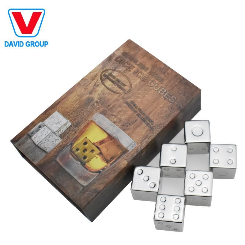Metal Stainless Steel Dice Shape Whiskey Stone Ice Cube